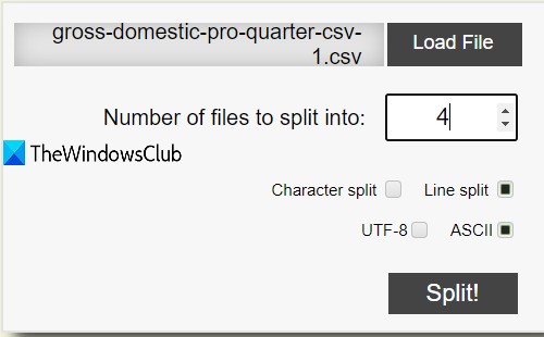TEXT File Splitter