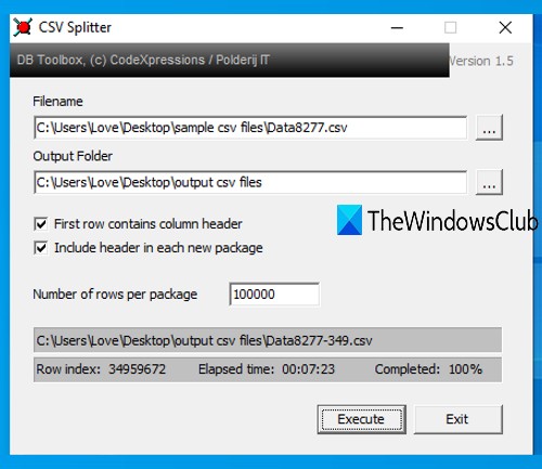 CSV Splitter