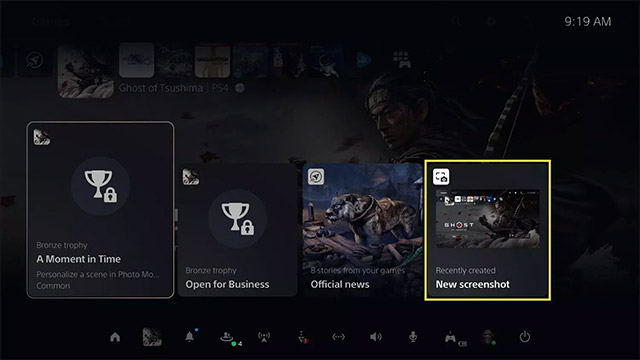 Chọn New Screenshot