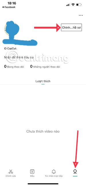 Cách thay đổi thông tin cá nhân trên Cap Cut