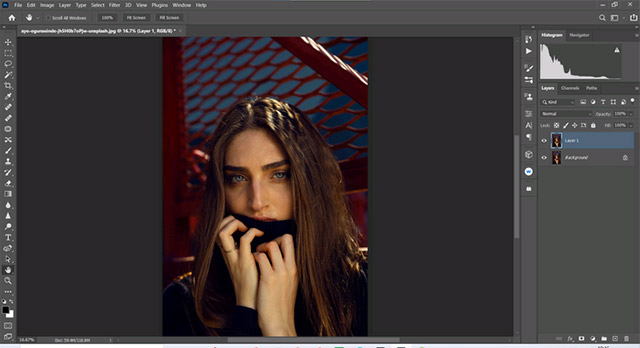 Tạo layer mới trong Photoshop
