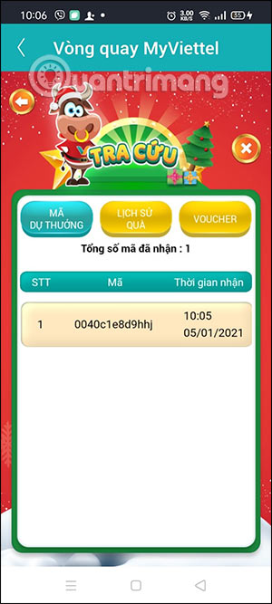 Cách quay thưởng nhận triệu quà trên My Viettel