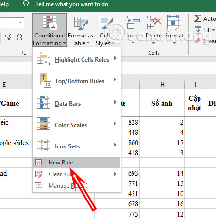 Cách đổi màu ô Excel theo điều kiện - Ảnh minh hoạ 2
