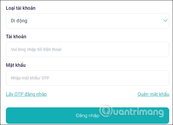 Mua gói cước data