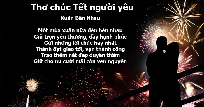 Thơ chúc Tết người yêu lãng mạn và ngọt ngào