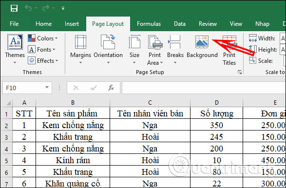 Hướng dẫn cách chèn hình nền  background vào Excel 2007 2010 2013 2016   VFOVN