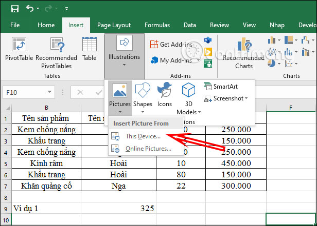 Hướng dẫn chèn một hình ảnh vào bảng tính Excel - Ảnh minh hoạ 7
