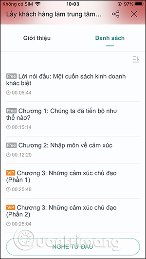 Chọn chương muốn đọc 