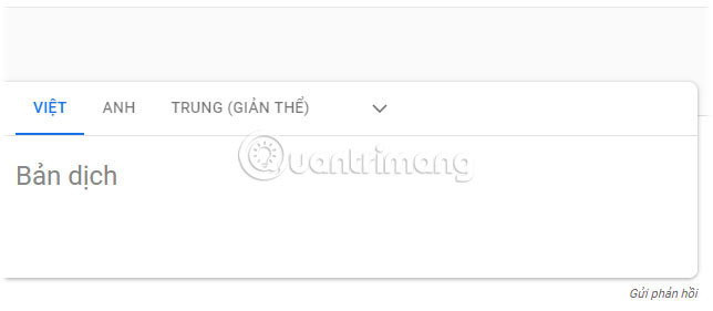 Chọn ngôn ngữ bạn muốn dịch từ hoặc cụm từ sang