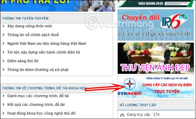 Cổng điện tử trực tuyến UBND Hà Nội