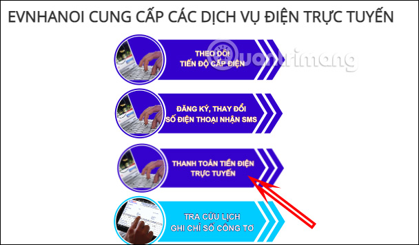 Thanh toán tiền điện trực tuyến