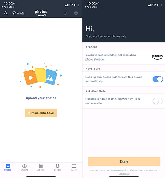 Ảnh chụp giao diện Amazon Photos