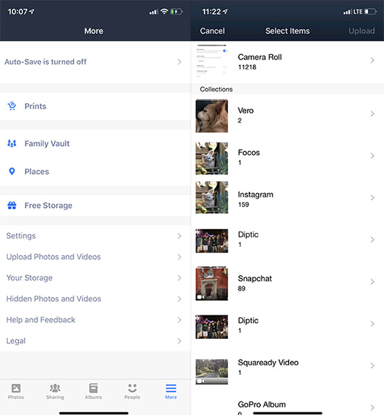 Upload ảnh lên Amazon Photos