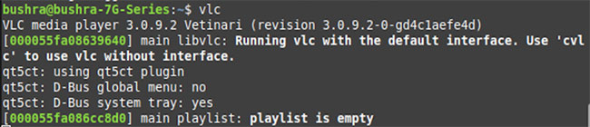 The VLC application will start running