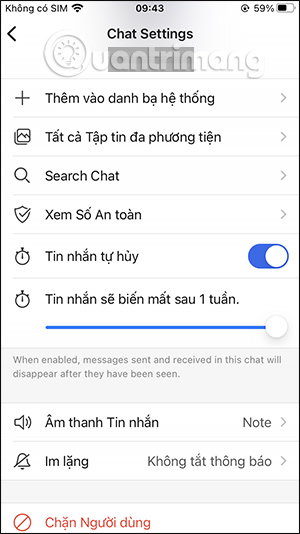 Tin nhắn tự hủy 