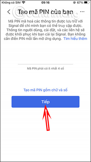 Nhập mã PIN 