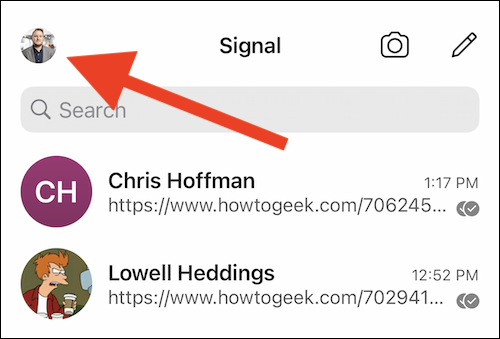 Bấm vào ảnh đại diện