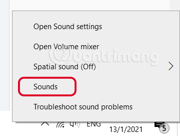 Mở ứng dụng Sound Control Panel Mở ứng dụng Sound Control Panel