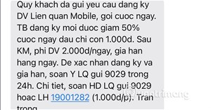 Cách đăng ký gói Liên Quân, đăng ký gói cước Liên Quân 2K