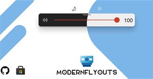 Cách dùng ModernFlyouts đổi giao diện điều chỉnh Windows