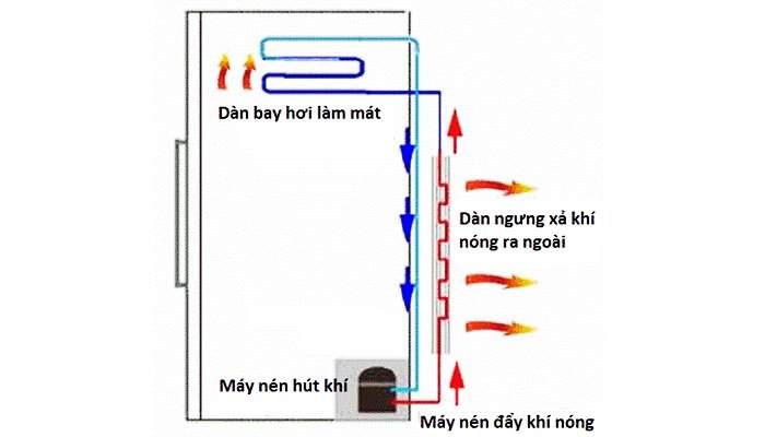 Tủ lạnh bị nóng 2 bên có thể do máy nén của tủ lạnh đang hoạt động