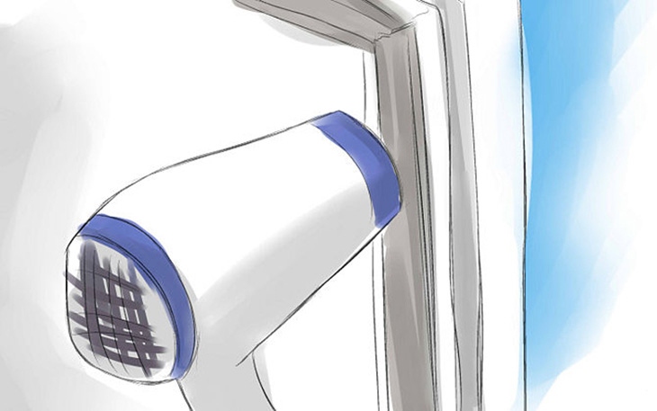 Dùng máy sấy để giúp gioăng tự đàn hồi lại