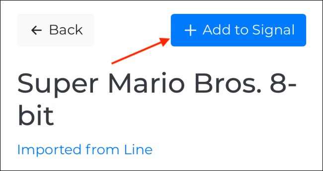 Nhấn vào “Add to Signal”
