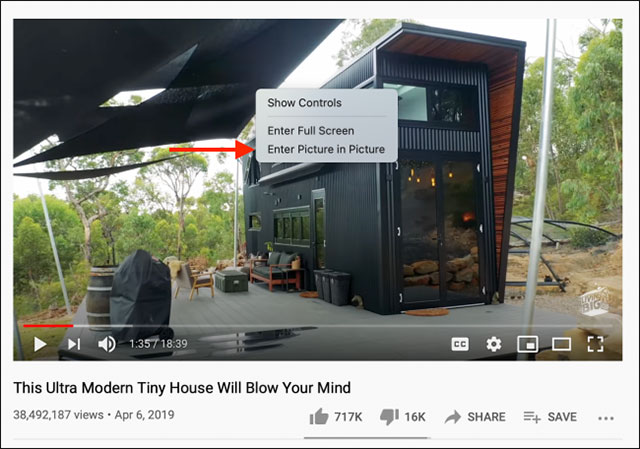 Menu ngữ cảnh của Safari