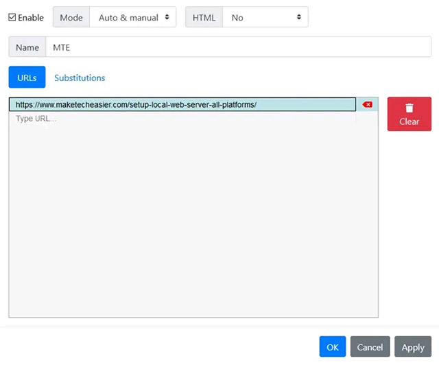 Định cấu hình FoxReplace