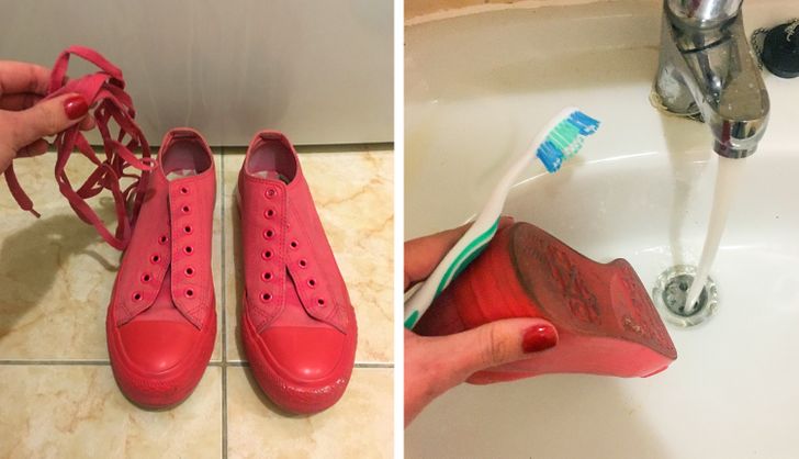 Prepare before you put your shoes in the washing machine