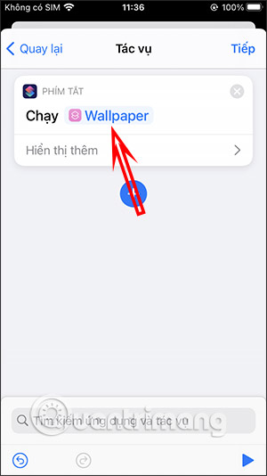 Chọn phím tăt