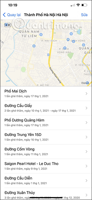 Lịch sử địa điểm