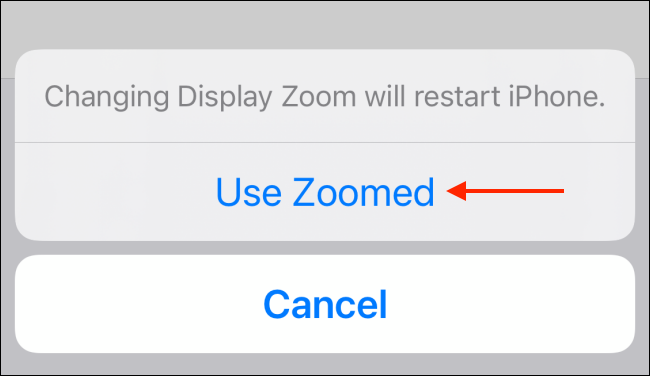 “Use Zoomed”