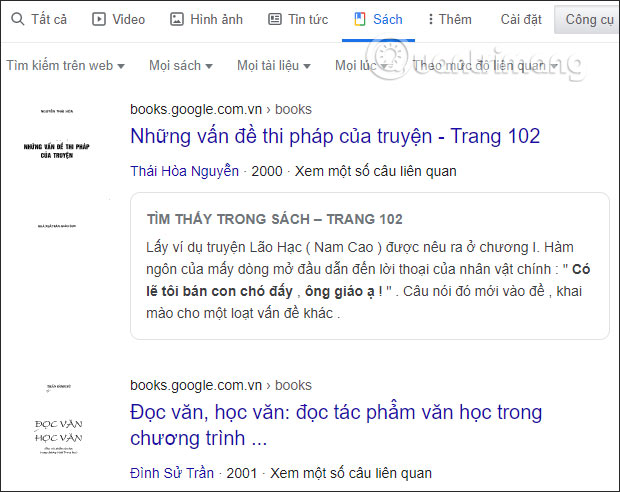 Hiển thị kết quả 