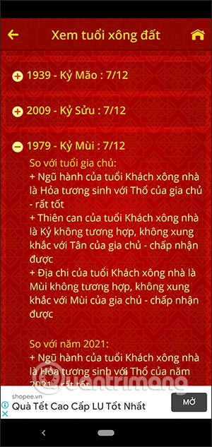 Hợp tuổi xông đất