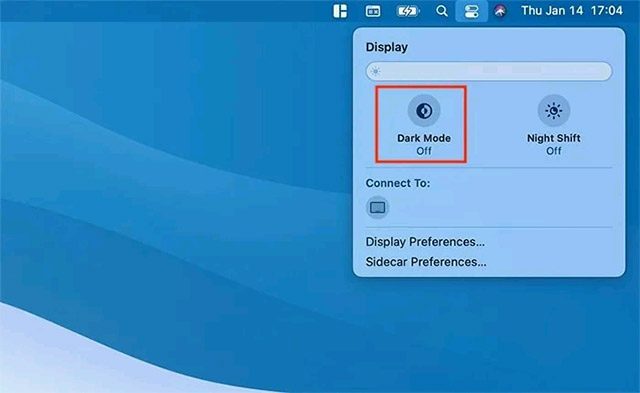 Nhấp vào đây để bật Dark Mode