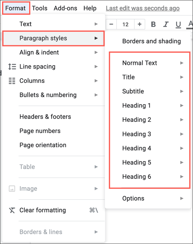 Cách sử dụng mục lục Document Outline trong Google docs