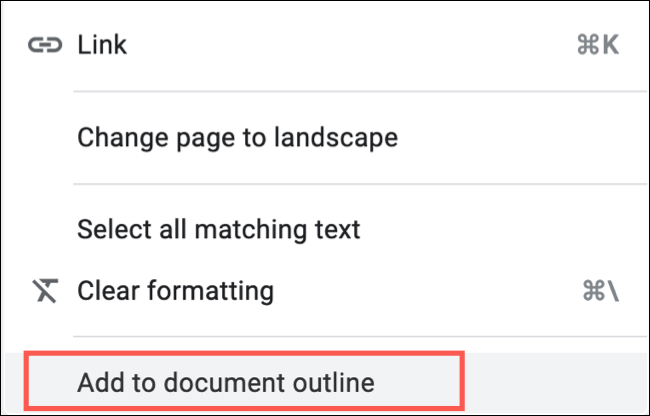 Cách sử dụng mục lục Document Outline trong Google docs