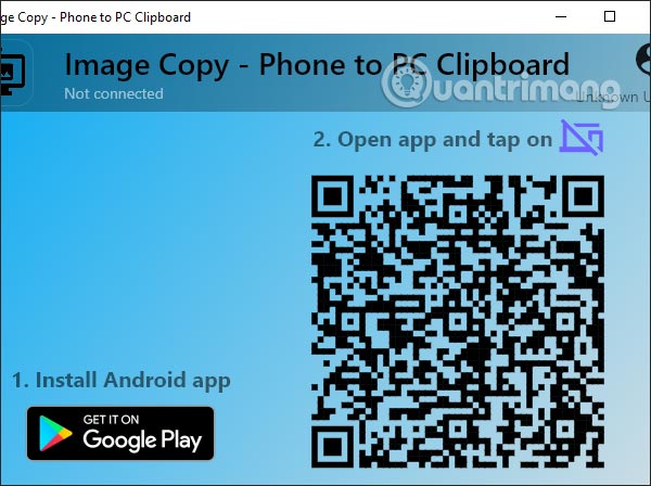 Giao diện mã QR