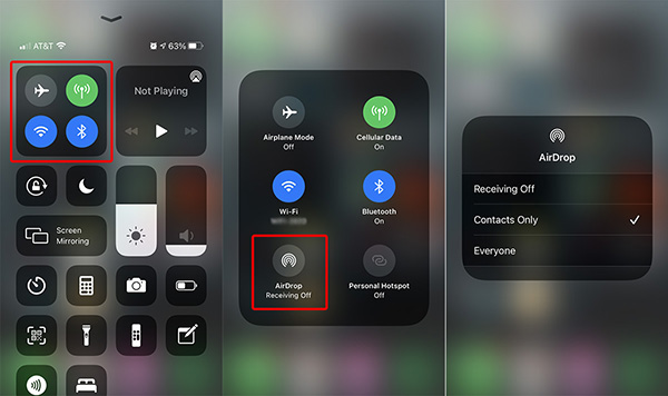bật airdrop trên iphone 7 plus