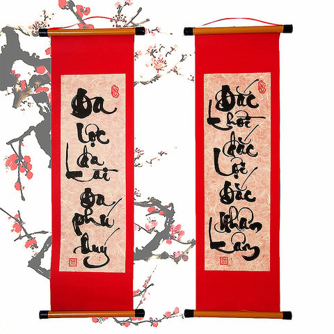 Câu đối thư pháp đẹp 5