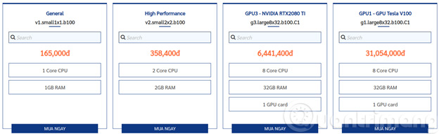 Bảng giá VNG Cloud