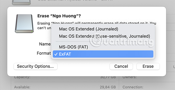 Cách copy file từ Mac vào USB
