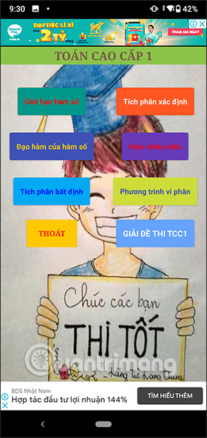 Giao diện ứng dụng