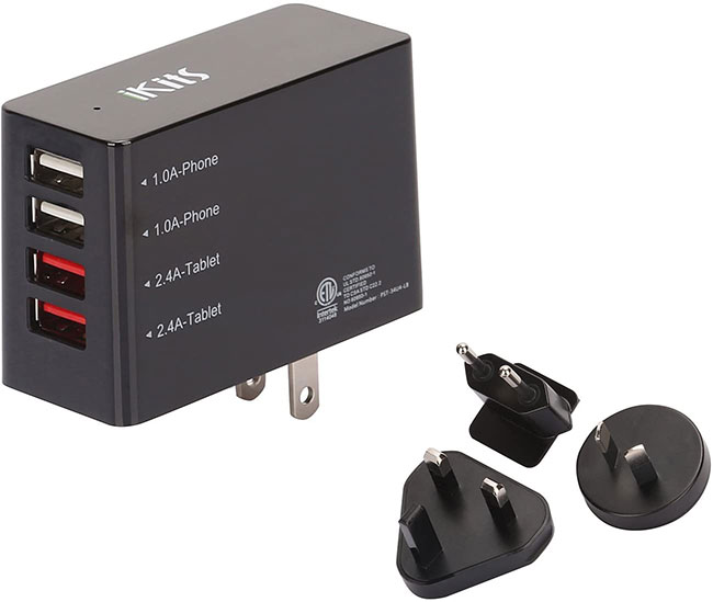 iKits 4-Port USB Wall Charger
