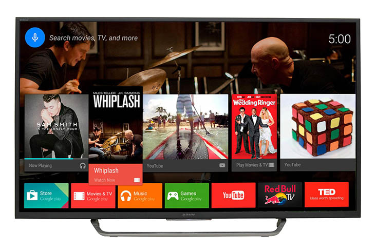 Giao diện Android trên Smart tivi Sony.