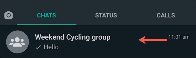 Chọn cuộc trò chuyện nhóm mà bạn muốn tạo liên kết truy cập công khai.