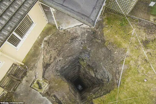Một chiếc hố sâu 300ft được phát hiện ở sân sau nhà ai đó. Điều kinh ngạc là nó nối thẳng xuống một di tích cổ đại.