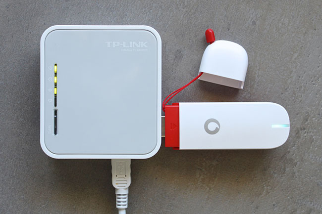 Kết nối modem qua cổng USB trên router