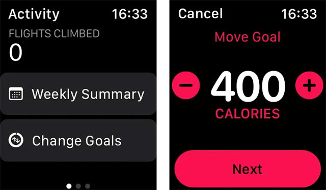 Chọn “Change Goals”